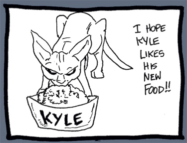 Kyle is hungry!